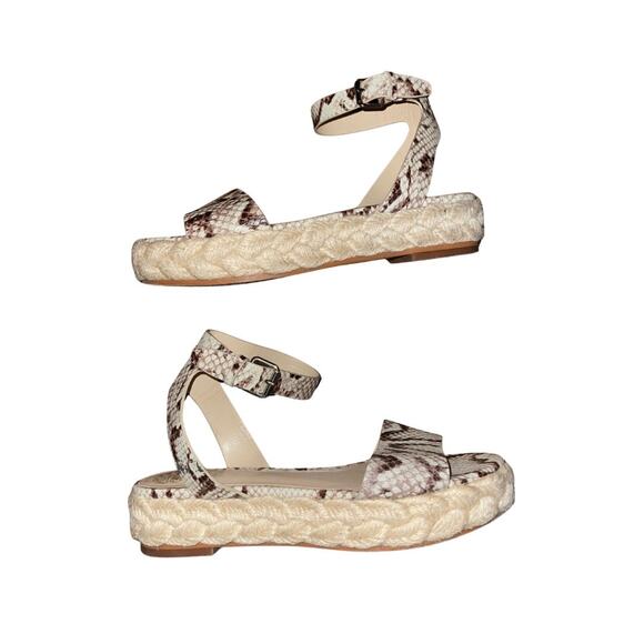 Vince Camuto Snake Print Defina Platform Sandals Open toe Espadrilles size 8.5 - Picture 1 of 5